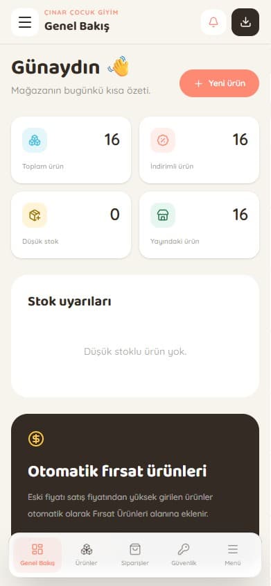 Le même panneau sur téléphone